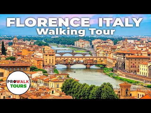 Florence Italy Walking Tour  NEW  4K with Captions Prowalk Tours