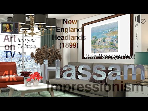Frederick Childe Hassam New England Headlands 1899 No Music with Passepartout Impressionism