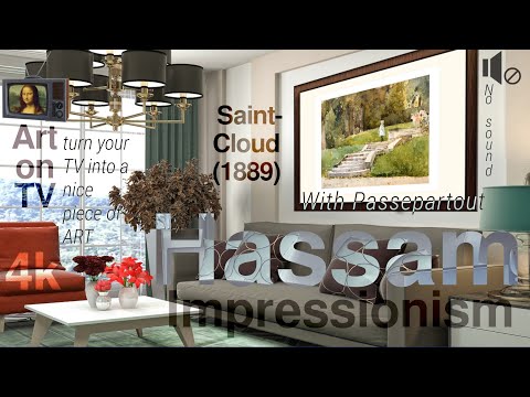 Childe Hassam impressionism art inventory Saint Cloud 4k paintings Art on TV 4k screensaver