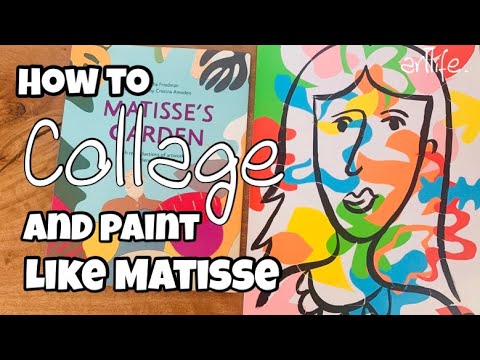 ART VIDEO How to collage and paint like Henri MATISSE with Kerri Bevis art artteacher matisse