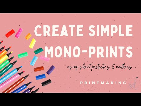 How to Make a Monoprint with Markers and Sheet Protectors  Art Education