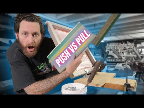 How to Screen Print at home  Pushing vs Pulling a Squeegee  Screen Printing Tips and tricks
