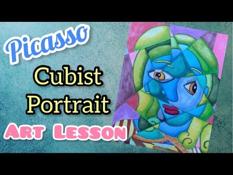 Picasso Portraits  Cubism drawing step by step  Art Lesson